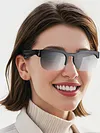 BT Smart Glasses Real-Time 150+ Language Translation Bone-Conduction Music Glasses Built-in Speakers Voice Control for Men Women Sports Cycling Running