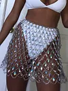 Shining Crochetgo Bandage Crystal Mini Skirt 