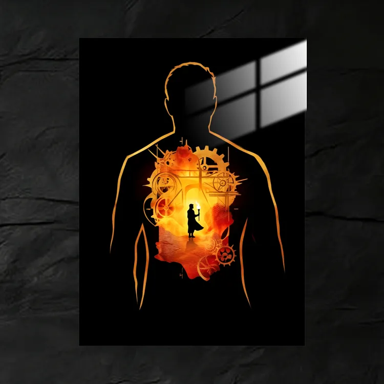 GodofWar Kratos Minimalist AnimetalPoster | Premium Anime Metal Wall Art