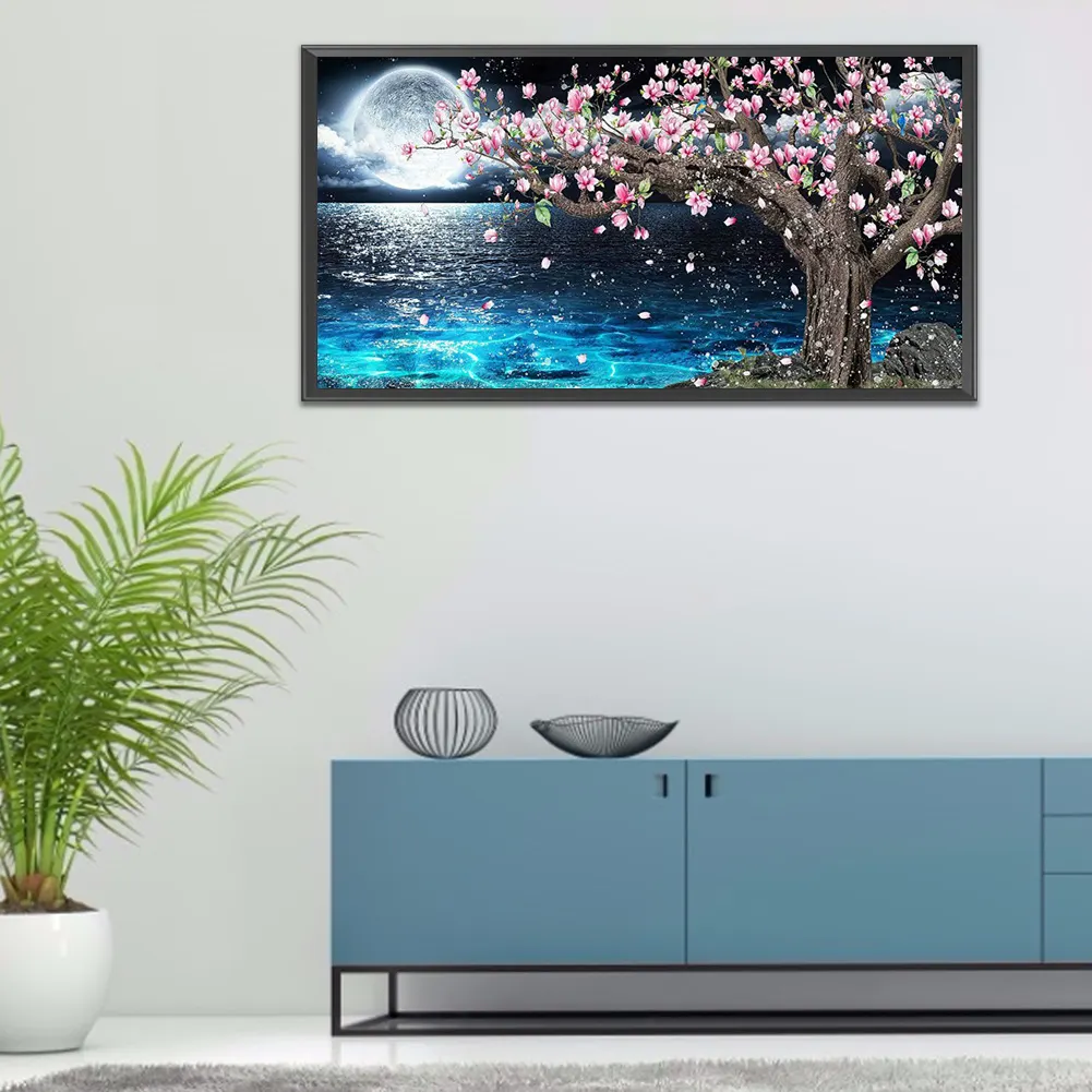 Diamond Painting - Full Round Drill - Moon Peach Blossoms(80*30cm)