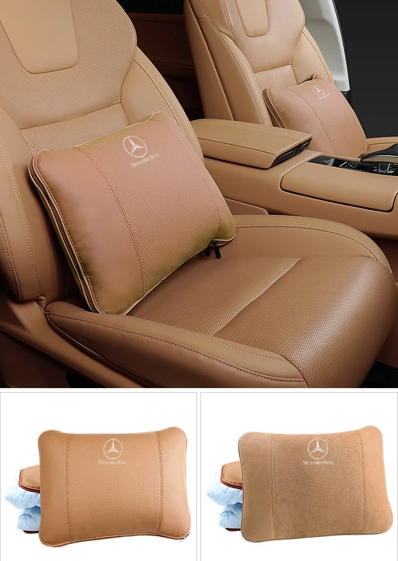 Car high-end leather pillow quilt (customized car LOGO style)