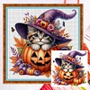 (Multi-Style) Halloween Pumpkin Gnome-14CT Counted Cross Stitch 40*40cm/15.75*15.75in