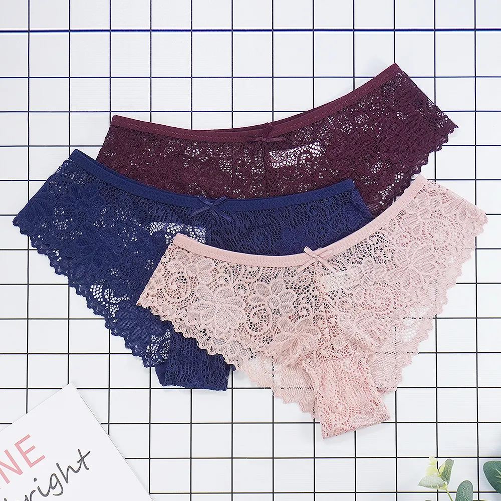 Billionm Sexy Tangas Transparent Panties Lace Panties Low Rise Thongs Women String Seamless Hollow Intimate Girls Underpants