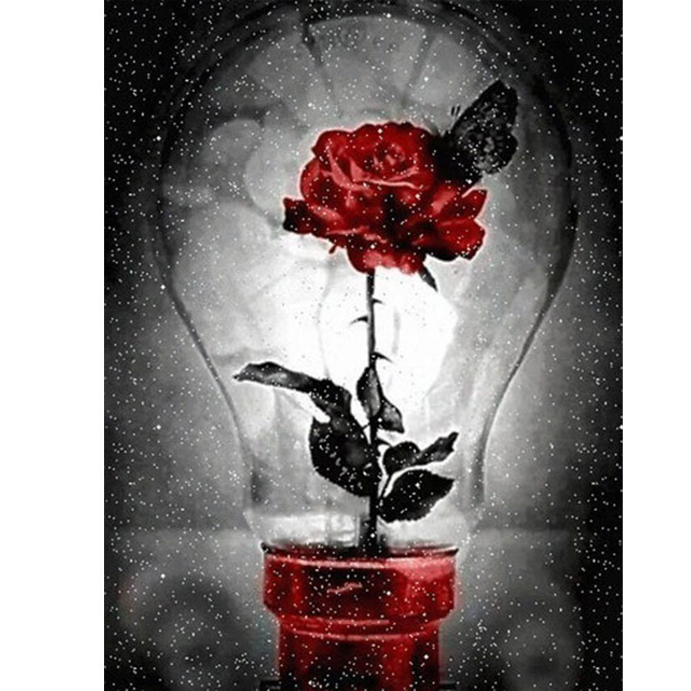 

(Multi-Size) Red Rose - Round/Square Drill Diamond Painting - 30*40CM, Square diamond 30*40cm, 501 Original