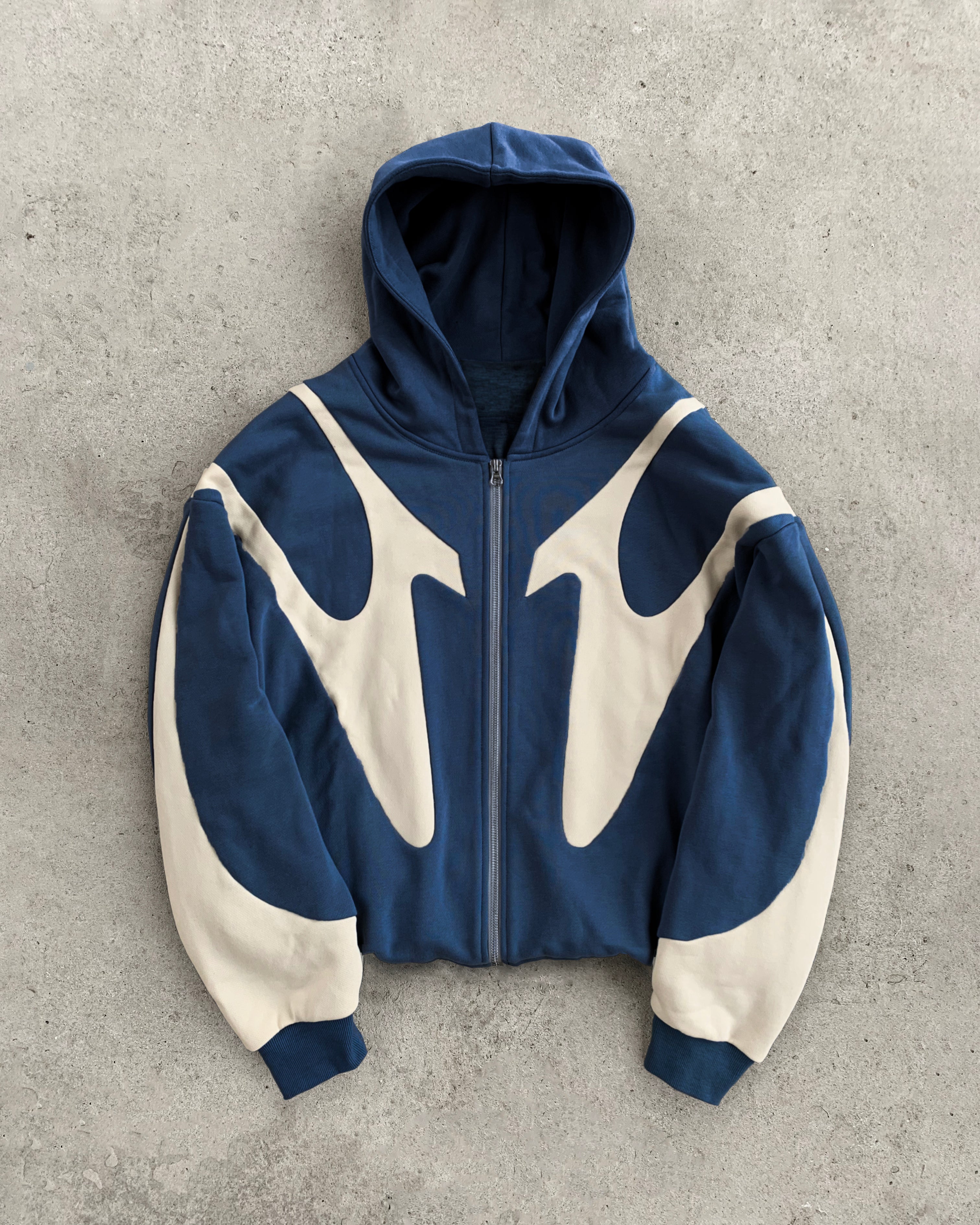 008.Night Lab Fuse Hoodie - Navy/Cream