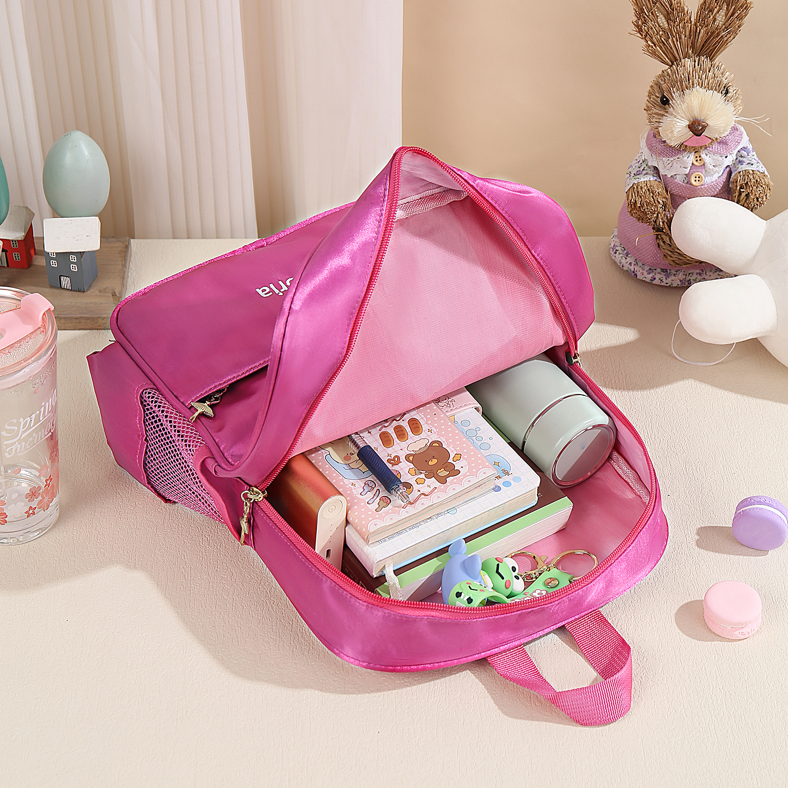 Personalised Princess Dress Style Schoolbag Custom Name Backpack Back To School Gift for Girls-Jessemade AU