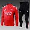 2025/2026 Arsenal Half-Pull Training Suit Red Football Shirt 1:1 Thai Quality Set