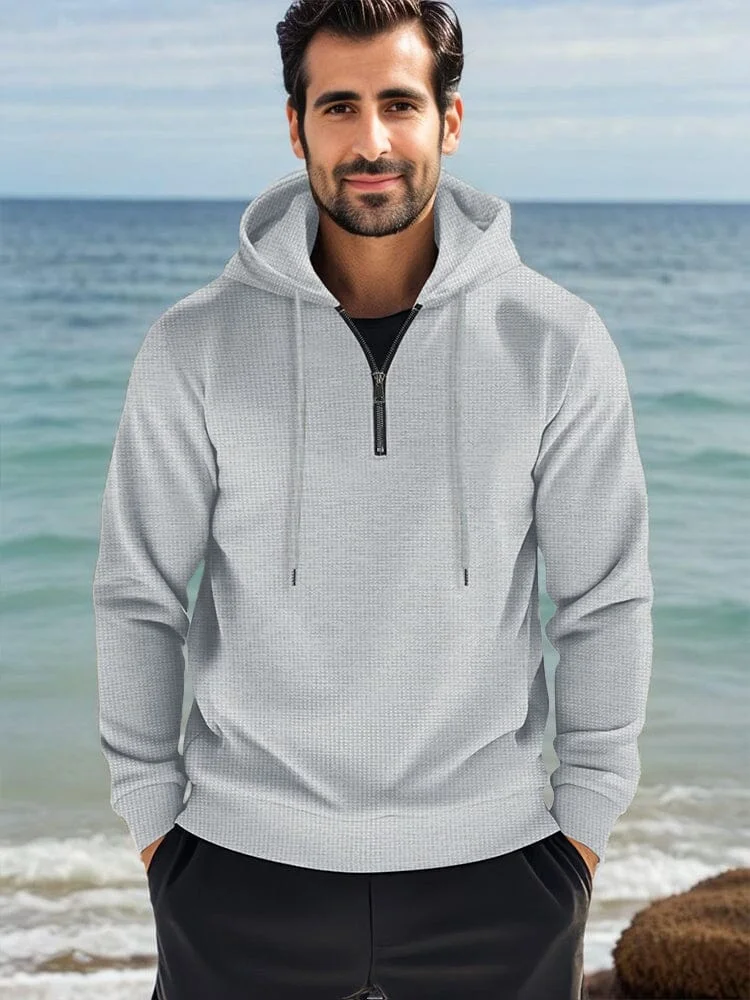 Athleisure Comfort Waffle Hoodie QueenFunky