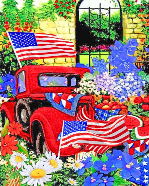 

Red American Truck – Paint By Numbers - 40*50CM, 501 Original