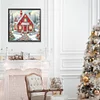 Weihnachtsstimmung Haus - runder Bohrer Diamantmalerei - 30*30cm
