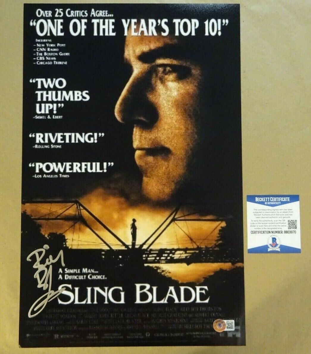 Signed BILLY BOB THORNTON Autographed SLING BLADE 11x17