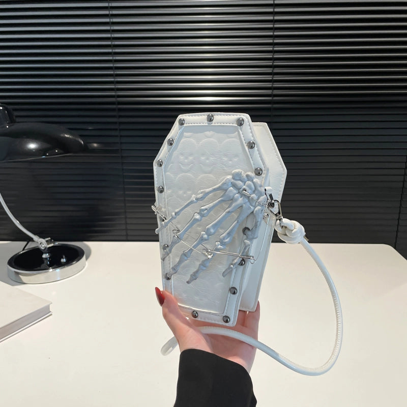 Halloween Women’s Medium Pu Leather Solid Color Classic Style Streetwear Square Zipper Crossbody Bag