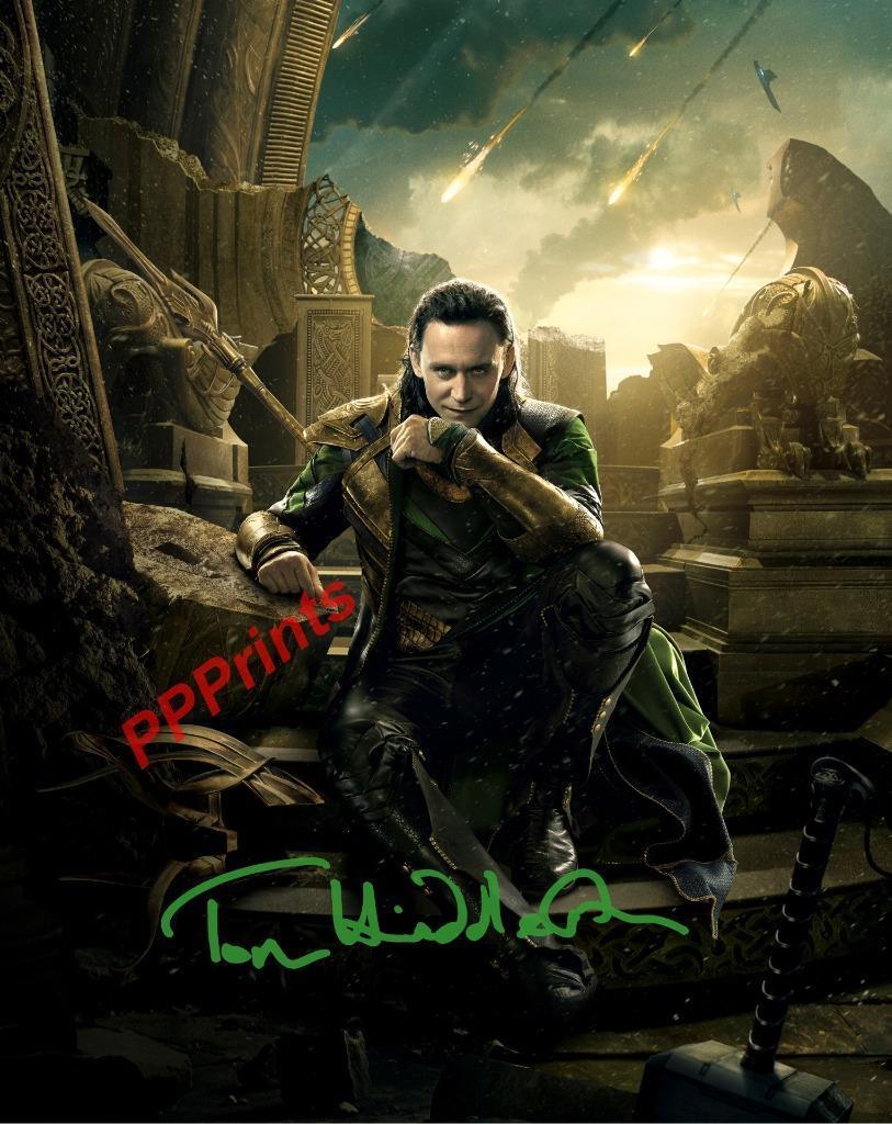 TOM HIDDLESTON Thor The Dark World SIGNED AUTOGRAPHED 10X8 REPRO Photo Poster painting PRINT