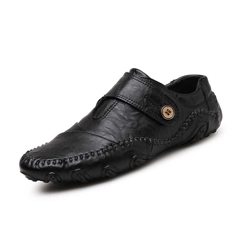 Easy To Wear Leather Large Male Shoes Bean Shoes