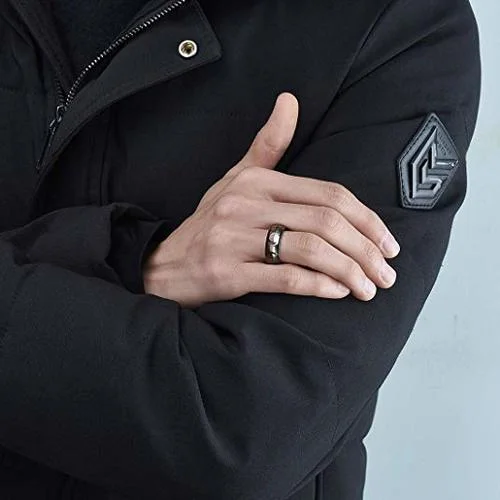 6MM 8MM Women's Or Men's Tungsten Carbide Wedding Matching Rings Black Tone Rainbow Shell with Zebra Wood Multi Color Organic Colors