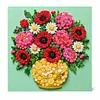 DIY Pre-Framed Flower Button Art Canvas Kit