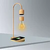 Floating Light with Wireless Charger for Smartphones Apple Android Magnetic Levitation LED Night Light Floating Desk Toy Love Family Office Gift