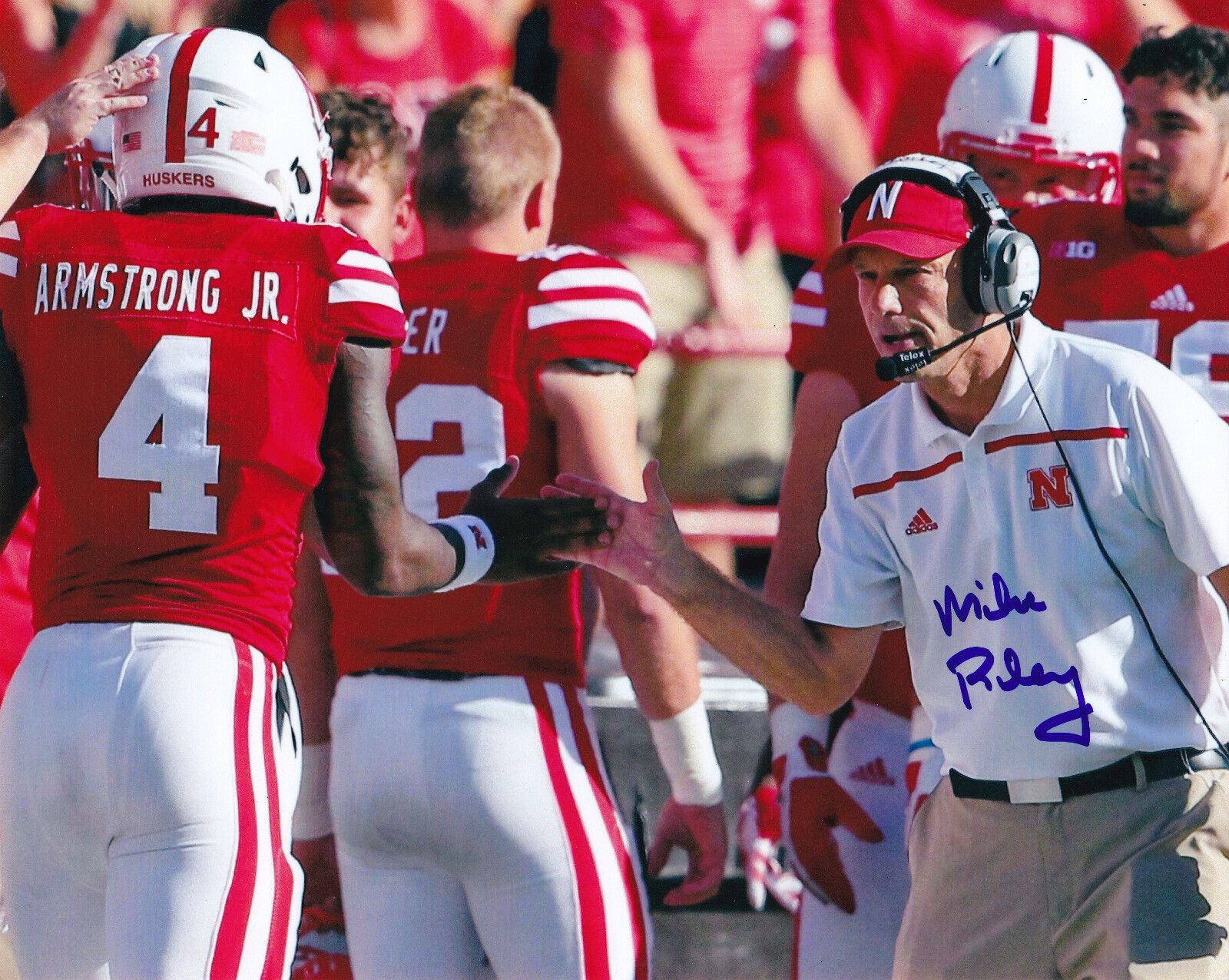 Mike Riley Signed 8x10 Photo Poster painting Nebraska Cornhuskers Football Oregon St Exact Proof