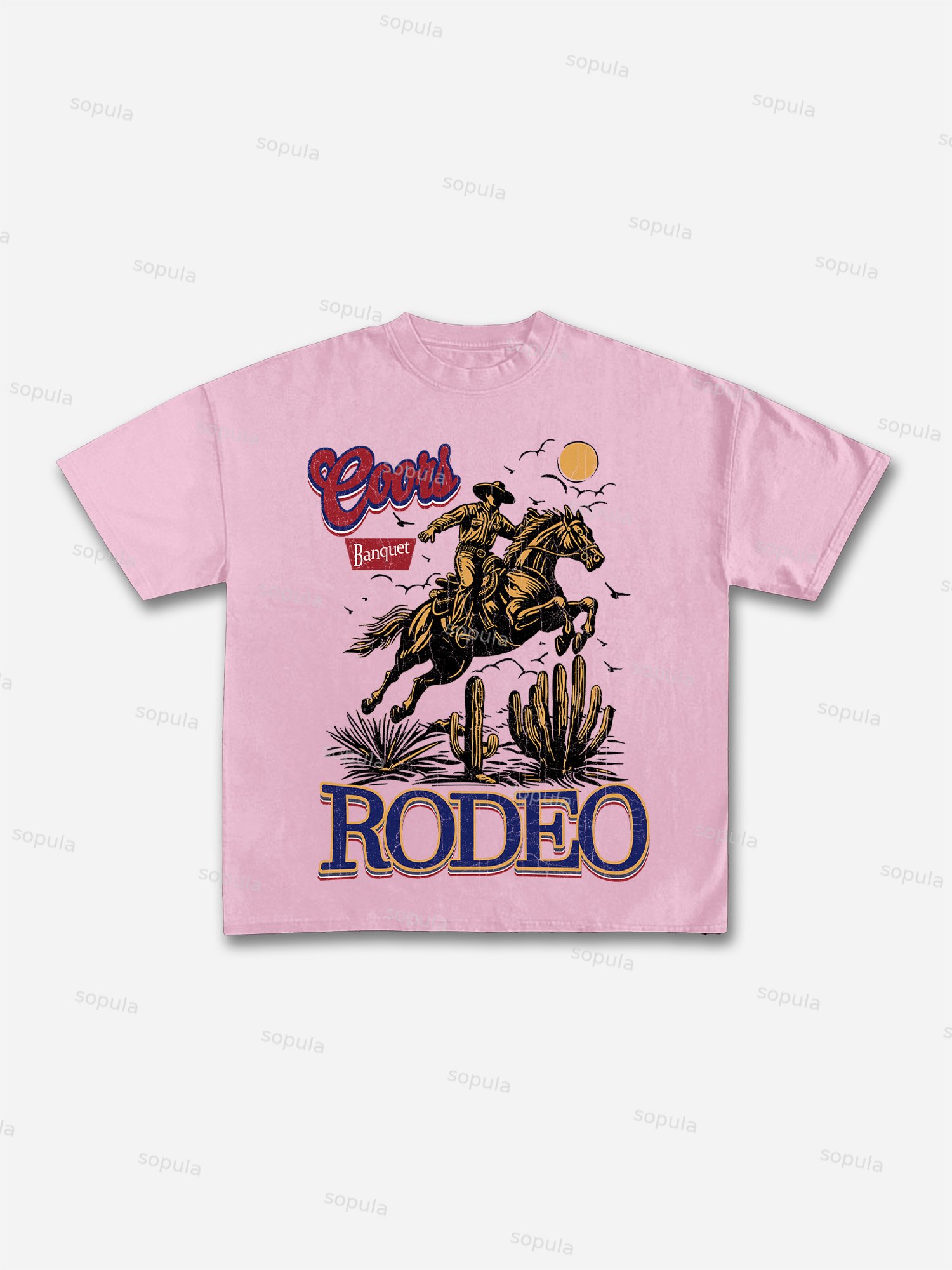 Coors Banquet Rodeo Print Cotton T-shirt - Sopula｜Premium Graphic Tees & Graphic Clothing