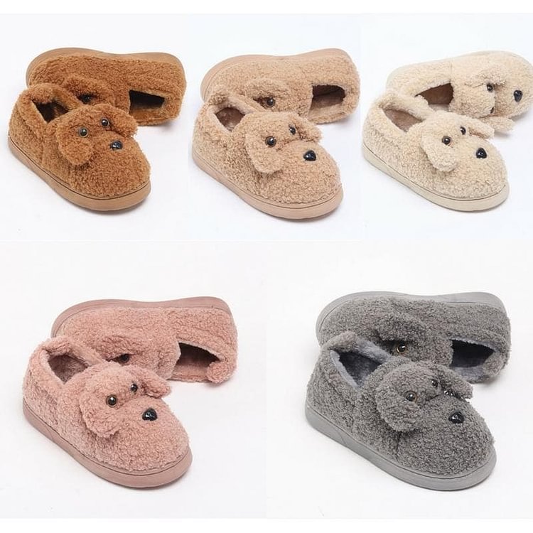 5 Colors Kawaii Fluffy Dog Couple Shoes SP1811651