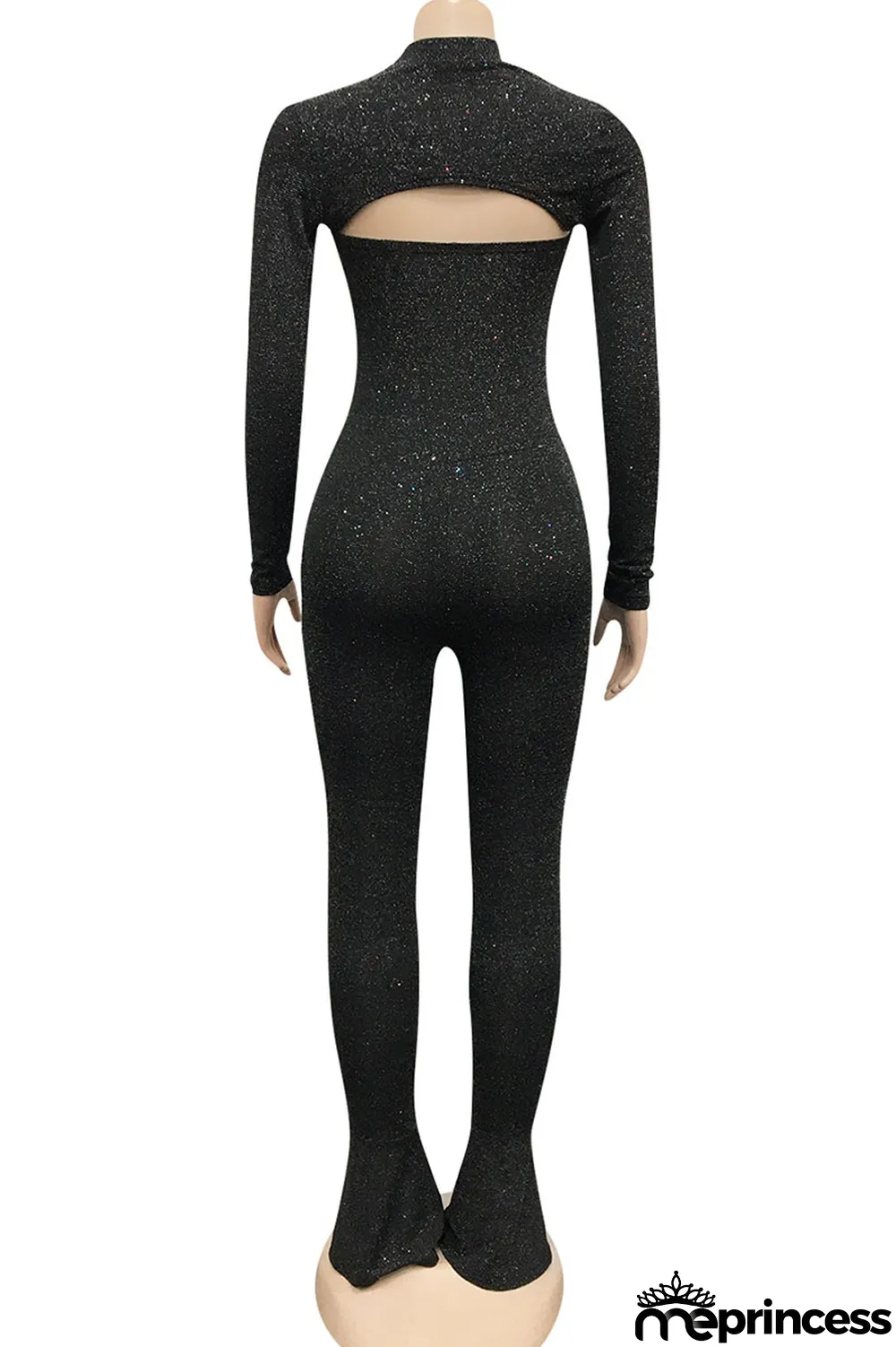 Red Sexy Solid O Neck Long Sleeve Two Pieces