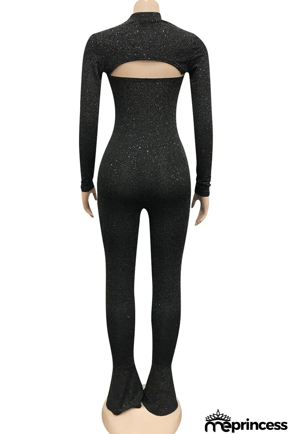 Red Sexy Solid O Neck Long Sleeve Two Pieces