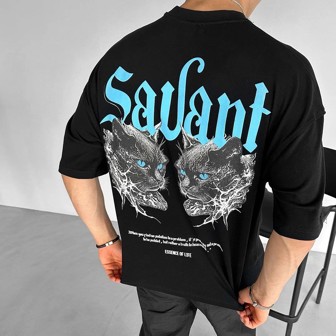 Unisex Casual Sauant T-shirt