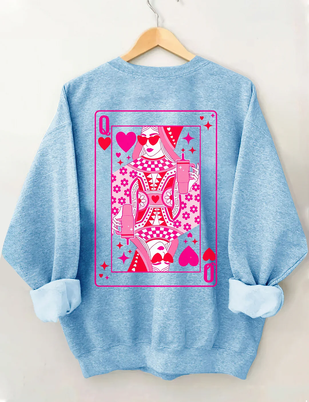  Queen Of Hearts Valentine's Day Sweatshirt 