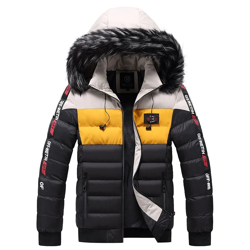 Winter Short Parka Coat Men's Coat Men's Korean Style Trendy Handsome Windproof Winter Parka Men's Coat with Hood