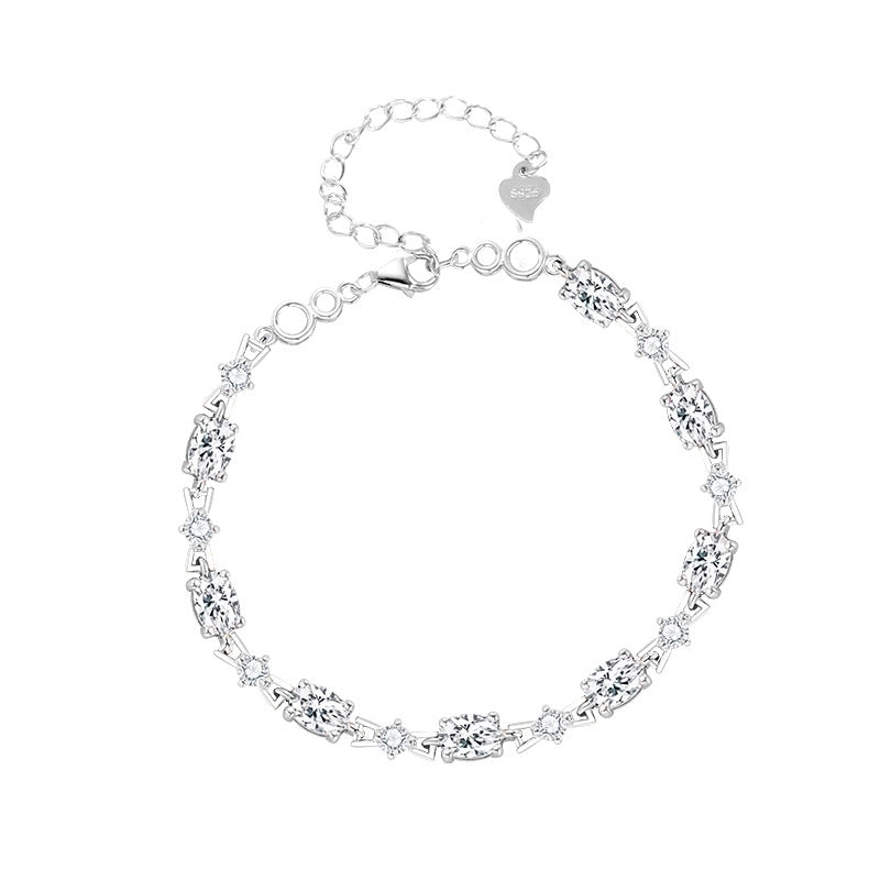 925 Sterling Silver Bracelets Elegant Sweet