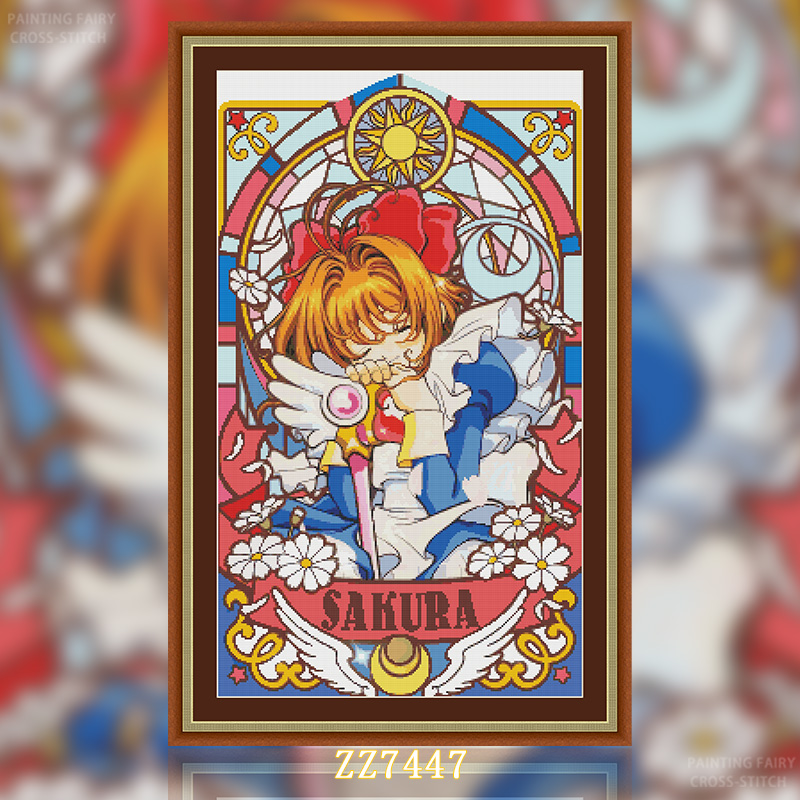 ZZ7446-ZZ7451-Tarot Sakura Series]_ 29.28_ Painting Fairy Cross