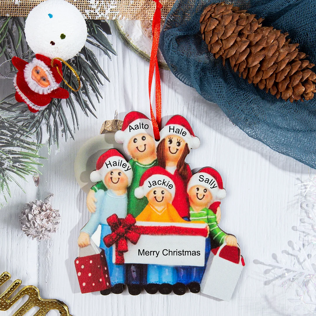 Personalized Christmas Ornament Keychain Christmas Tree Hanging