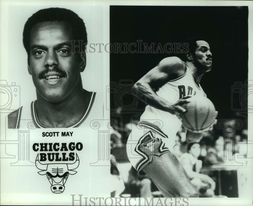 Press Photo Poster painting Chicago Bulls basketball player Scott May - sas05241