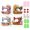 (US Only)4pcs Sewing Machine - Diamond Painting - Partial Special Shaped Drill (Canvas|30*30cm)