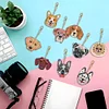 9pcs DIY Cartoon Dog Diamond Painting Double-Sided Keychains