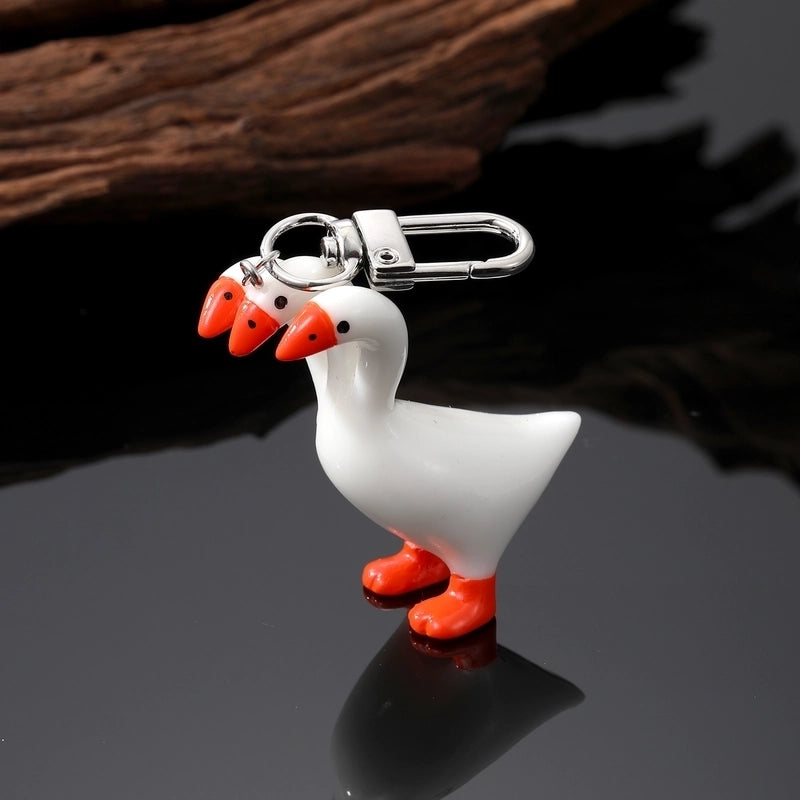 Fashion Dog Skull Goose Alloy Resin Halloween Keychain