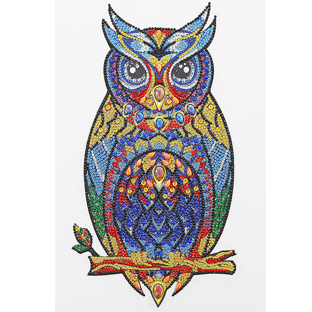 

30*40CM-Special Shaped Diamond Painting-Owl Bird, 501 Original