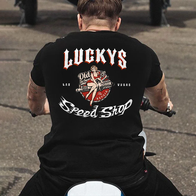 LUCKYS SPEED SHOP Sexy Lady Print Men's T-shirt