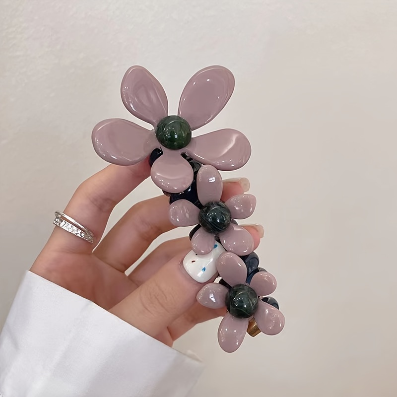 Elegant Floral Bubble Braided Hair Ties Set, Quick & Easy to Use, Perfect for Birthday Holiday Party Favor Daily Wear, Christmas Gifts For Her