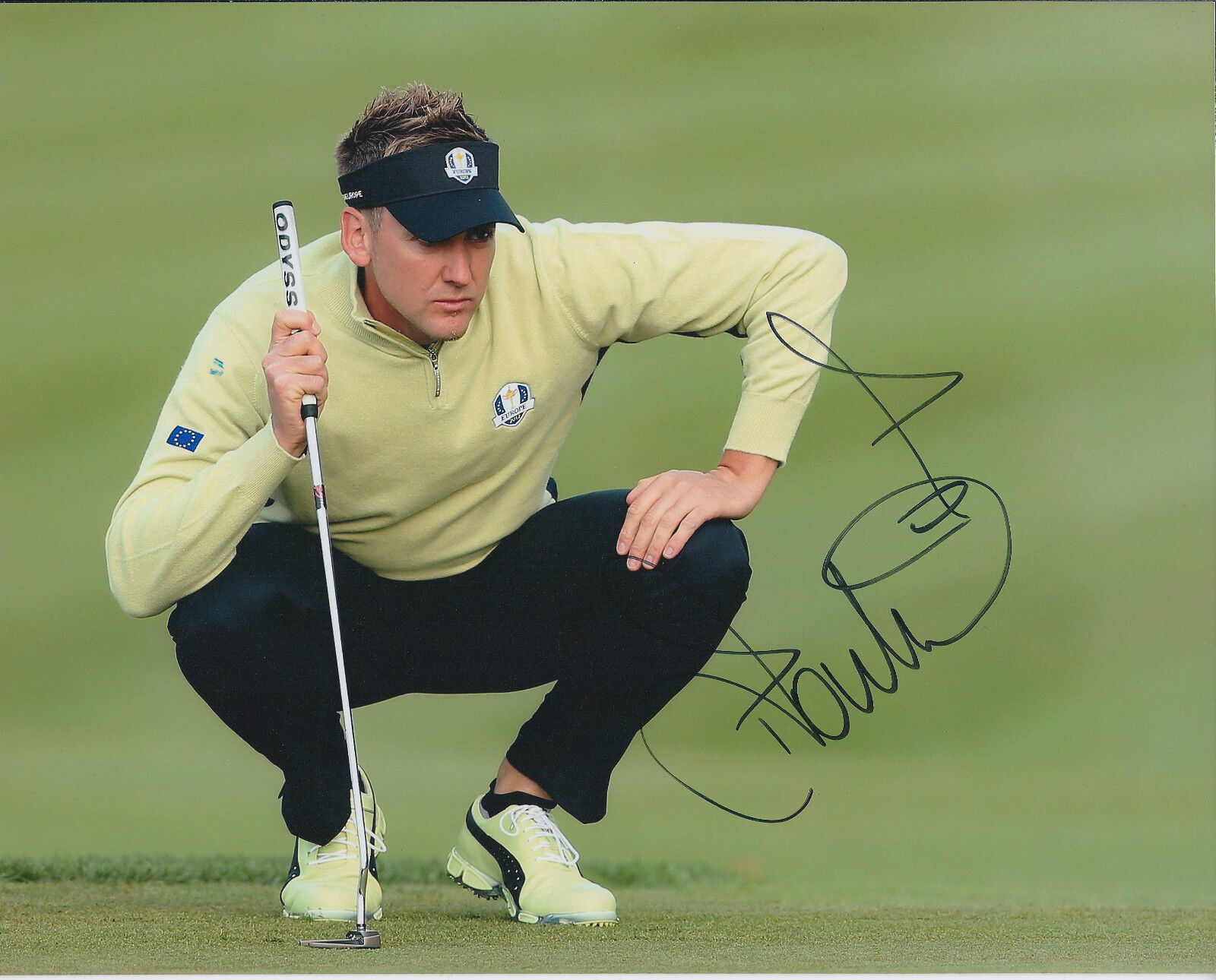 Ian POULTER SIGNED Autograph 10x8 Photo Poster painting AFTAL COA Reading The Green Ryder Cup