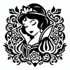 Snow White Silhouette-11CT Stamped Cross Stitch 40*40cm tapestrymarket