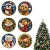 6pcs/set DIY Diamond Special Shape Pearl Art Hanging Wooden Christmas Tree Ornament Kit