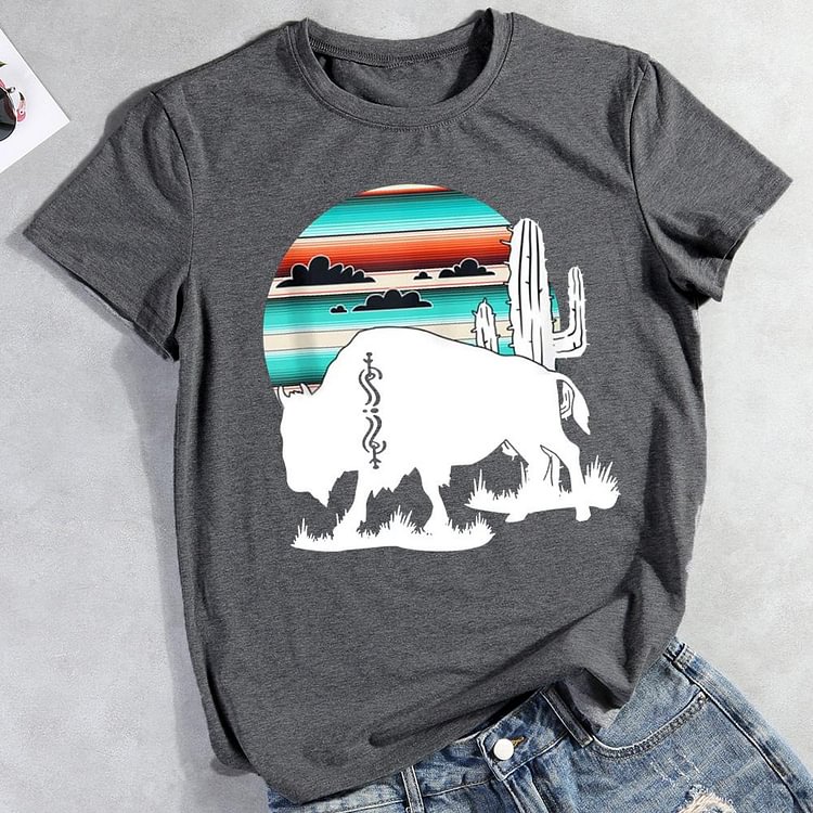 ANB -  Bison desert Cactus T-Shirt Tee-012205