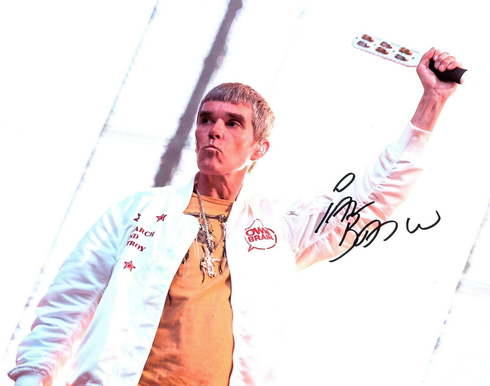 Signed Photo Poster painting of Ian Brown 10x8