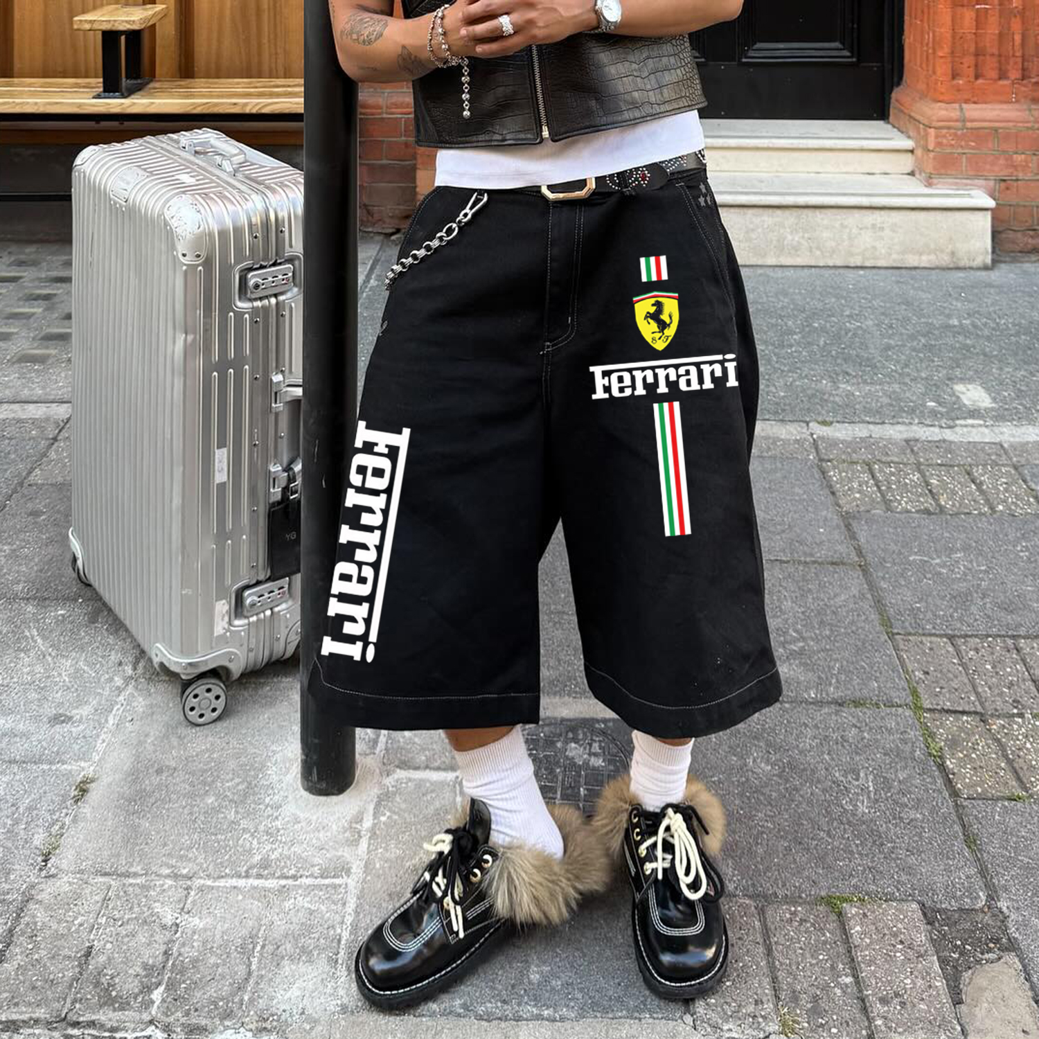Street Fashion Racing Print Jeans / TECHWEAR CLUB / Techwear