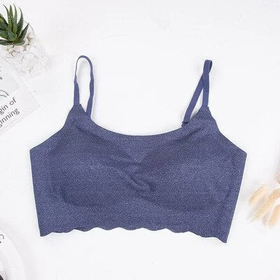 Fashion Seamless Fitness Bra For Women Underwear Gathered Shock-Proof Thin Push Up Bra Female Intimate Bralette Lingerie M-XL