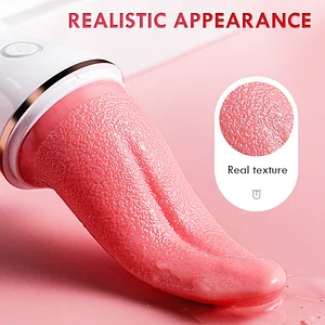 Peach Licking Tongue Vibrator – 12 Frequency Honey Bean Vibrating Rod for Female Masturbation