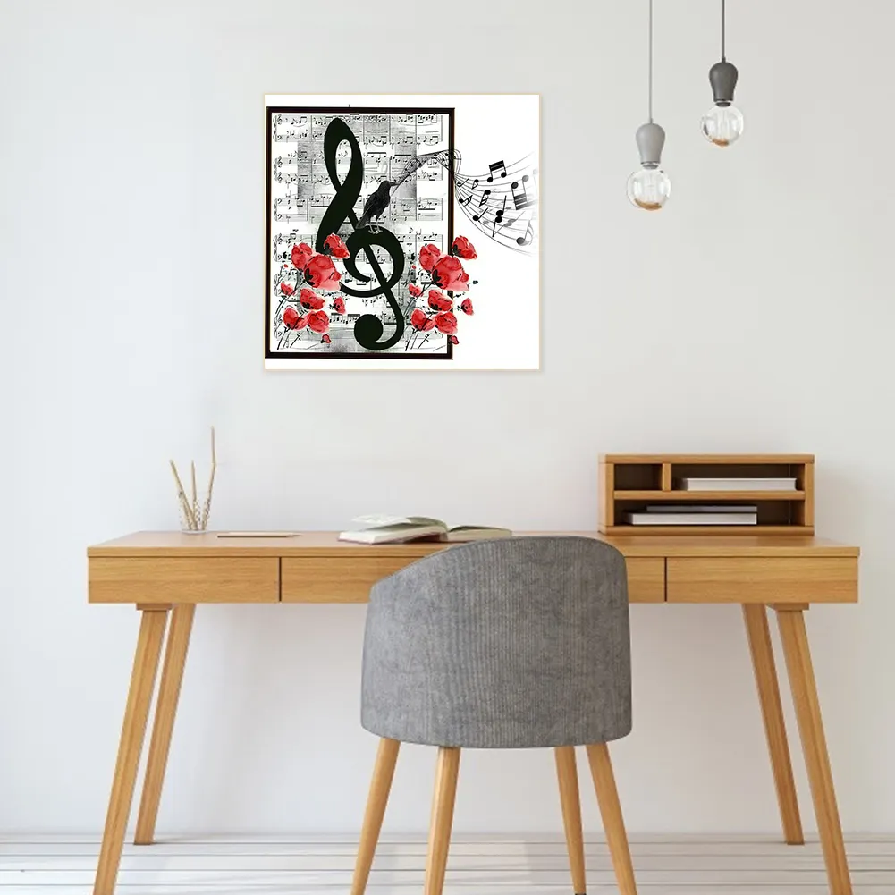 Diamond Painting - Full Round Drill - Music Notes(35*35cm)