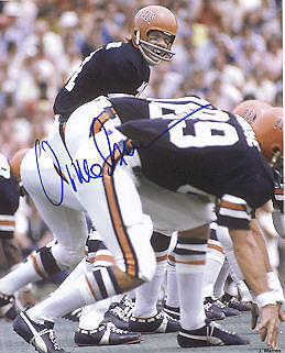 VIRGIL CARTER CINCINNATI BENGALS ACTION SIGNED 8x10