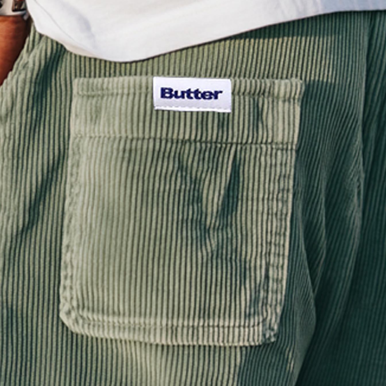 Men's Vintage Corduroy Pockets Baggy Light Green Casual Streetwear Shorts